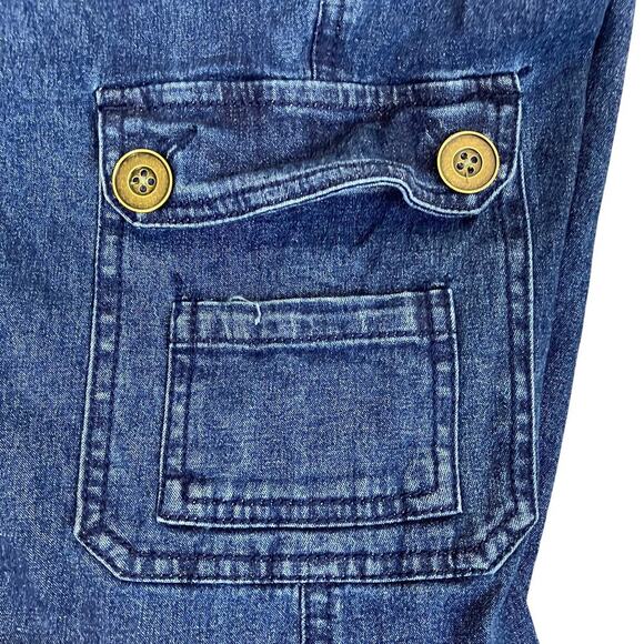 Metrostyle Sz 8 Vtg Y2K Relaxed Baggy Cargo Jeans Dark Wash Pockets Streetwear - Picture 16 of 16